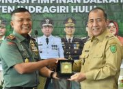 Kunker Danrem 031/Wira Bima Brigjen TNI Sugiyono Ke Inhu Langsung Disambut Plt.Bupati Inhu.